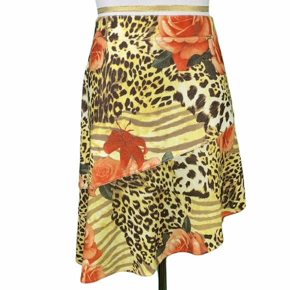 St. John Sport Floral Asymmetrical Knit Skirt - Picture 2 of 15